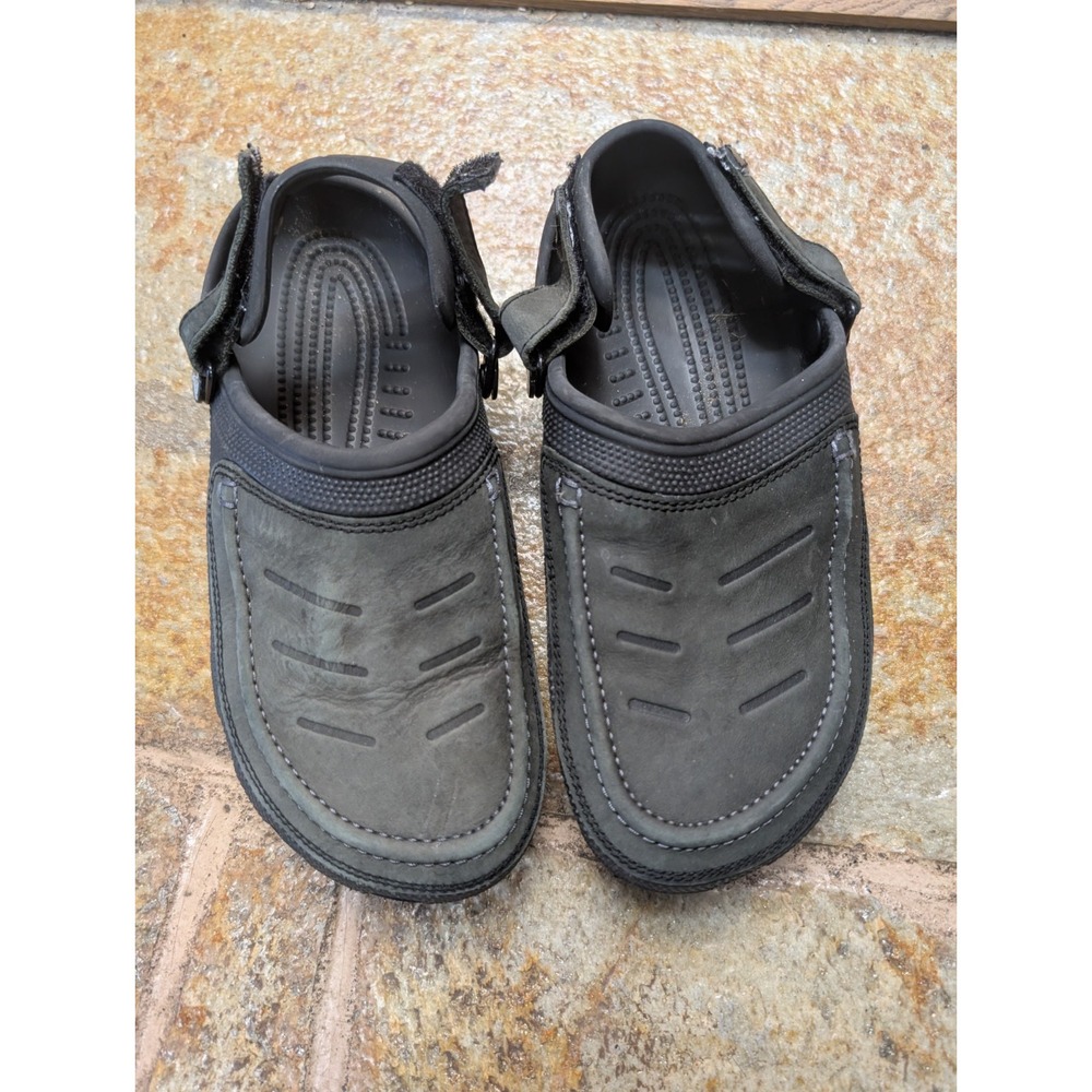 Crocs.Yukon Vista‎ Leather Clog Sandals Women's Size 10 Mens 8 Classic As Is